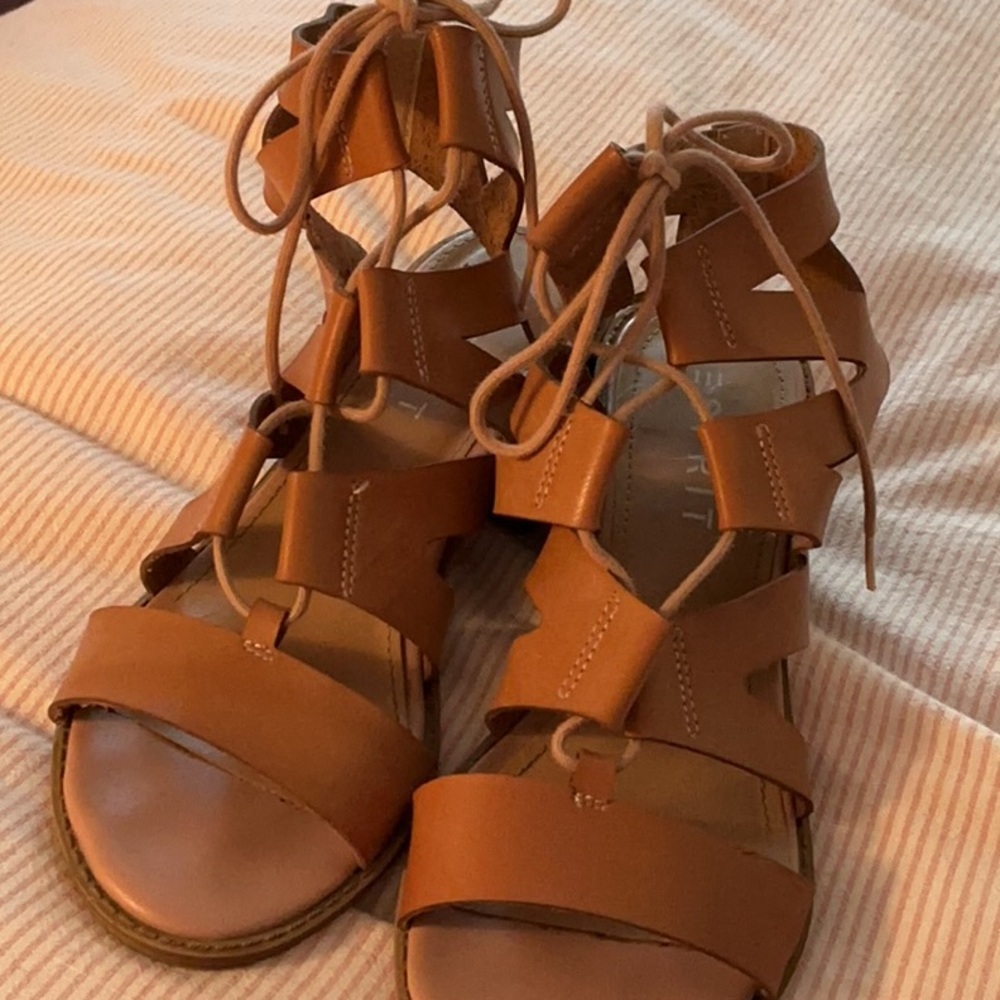 Esprit Tan Lace-Up Women's Sandals size 8